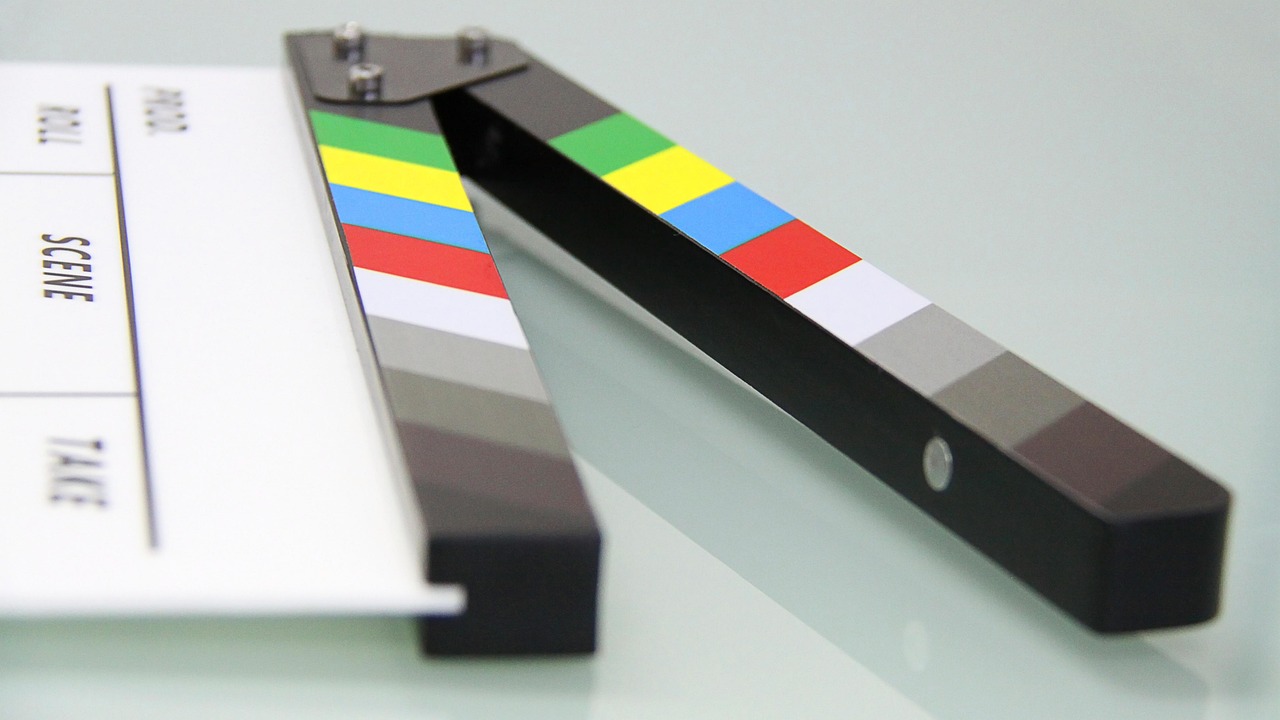 映画撮影用のクラッパーボード